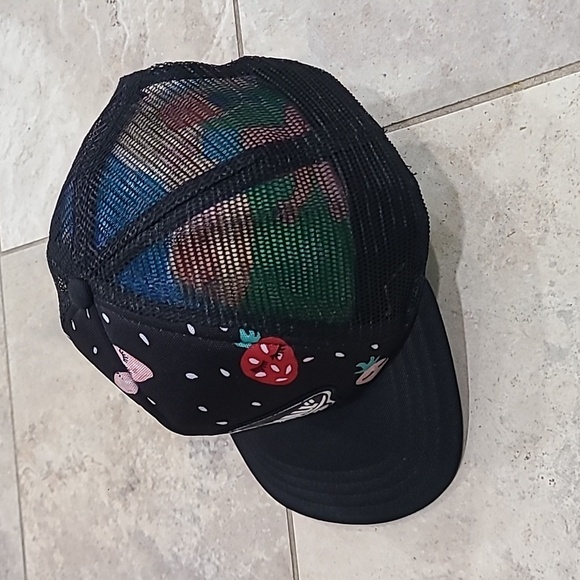Vans Black and Red Snapback Hat with Fruit Design - Picture 2 of 5